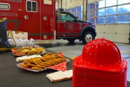 Cookies and plastic fire hats at WFR open house